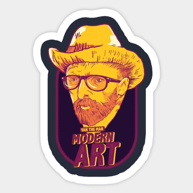 Modern Art Sticker by rjartworks